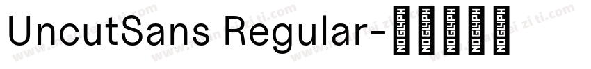 UncutSans Regular字体转换